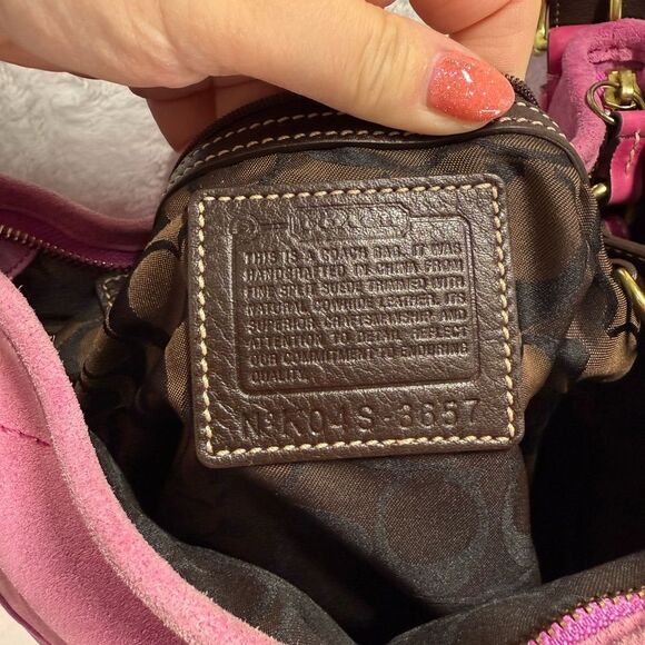 Vintage Coach Pink Suede Soho Bag - Picture 9 of 10